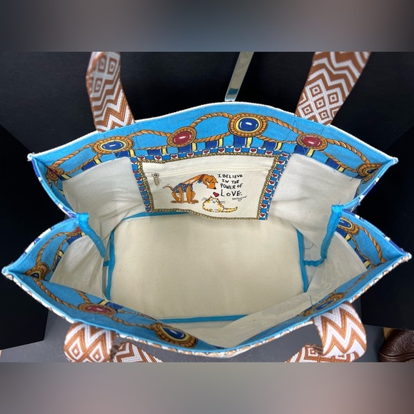 Brighton NWOT Limited Edition Believe In Love Canvas Tote Bag - Picture 11 of 15